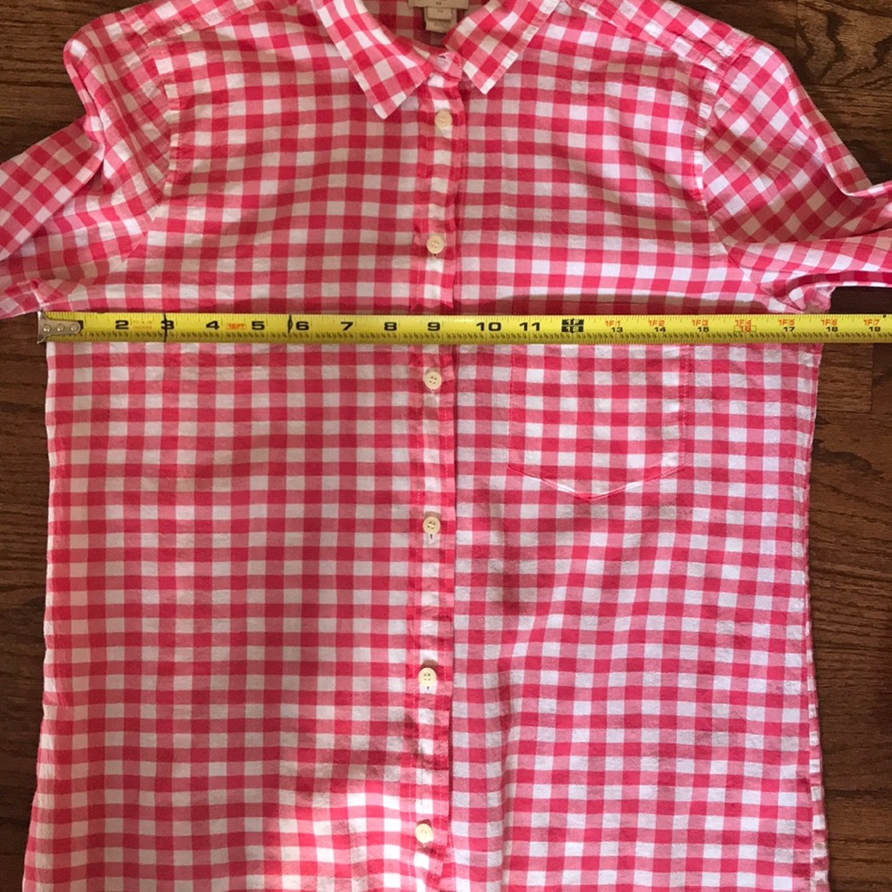 Jcrew Gingham Button Down Size Xs - image 4